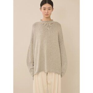 Lauren Manoogian Pima Cotton-Cashmere Washed Clay Fade Rollneck
